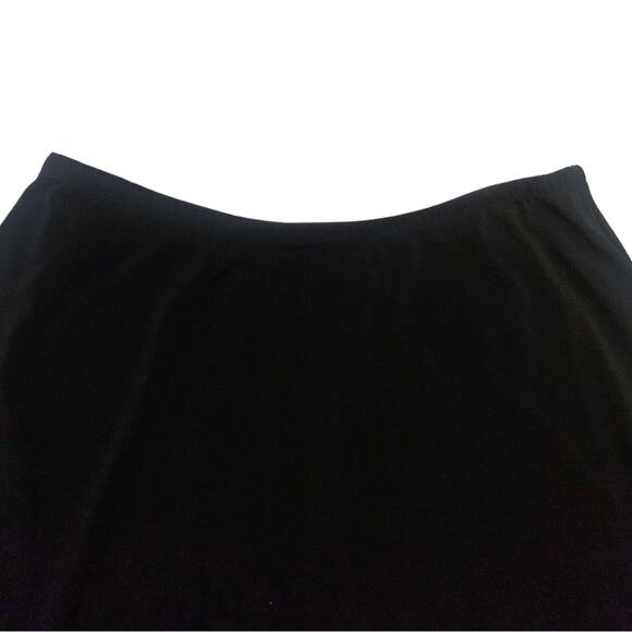 Black Flowy A Line Midi Skirt Size 10 Classic Casual Dressy Short 90s Y2K - Picture 3 of 8